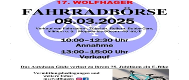 Event-Image for 'Wolfhager Fahrradbörse inkl. E-Bike Verlosung am 08. März 25'