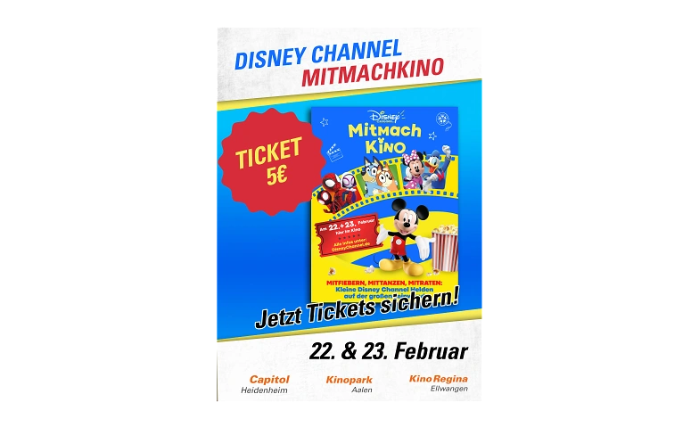 Event-Image for 'Disney Channel Mitmachkino'