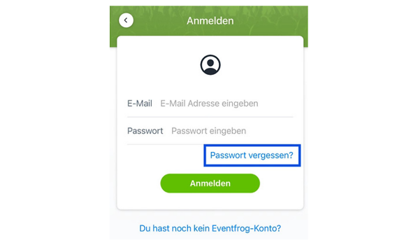 EventfrogApp Passwort DE