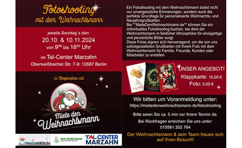 Event-Image for 'Weihnachtszauber– Fotoshooting mit dem Weihnachtsmann'