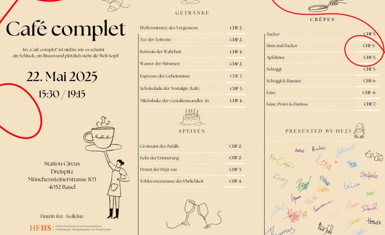 Caf&eacute; complet Billets