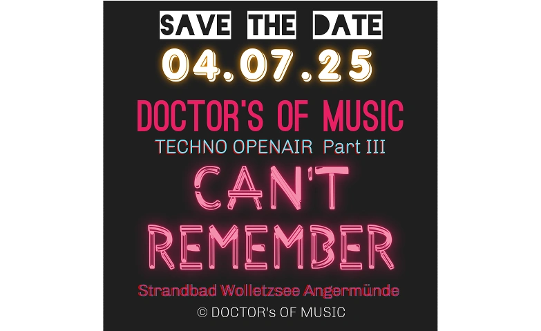 Event-Image for 'CAN'T REMEMBER - Techno Open Air'